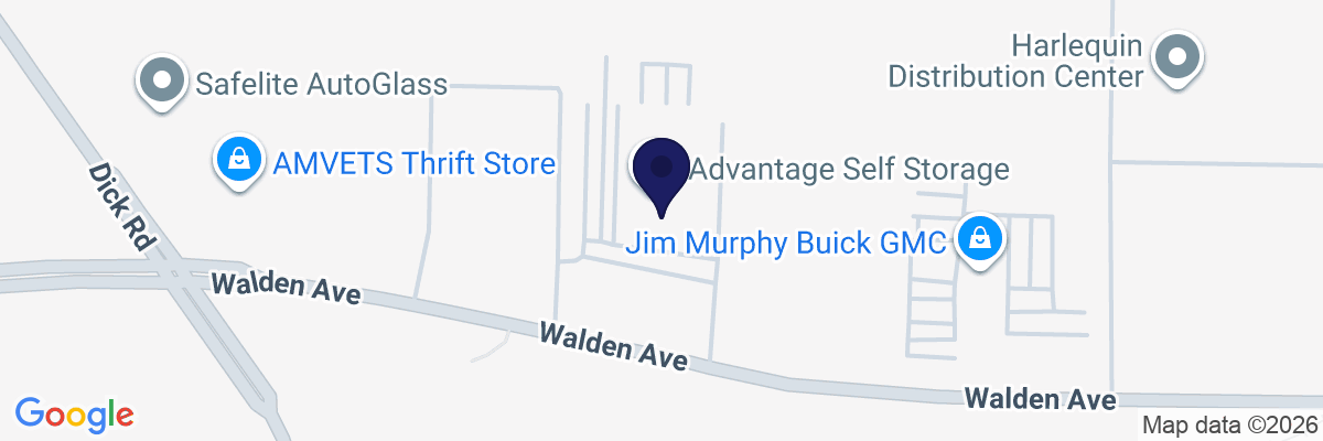 Map showing facility locations