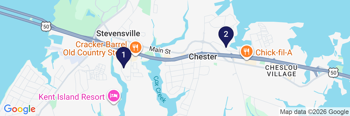 Map showing facility locations
