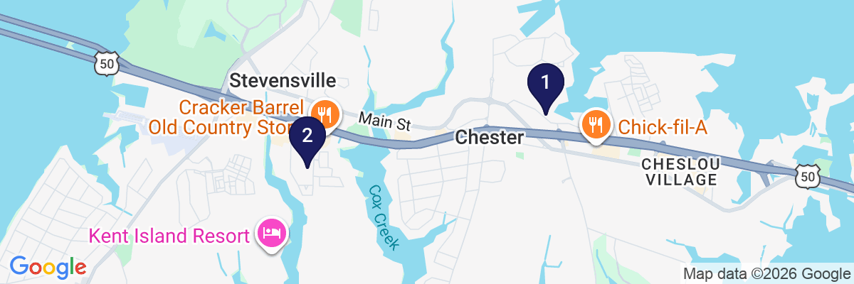 Map showing facility locations