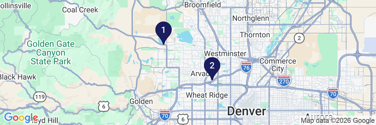 Map showing facility locations