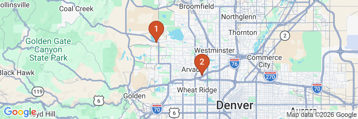 Map showing facility locations