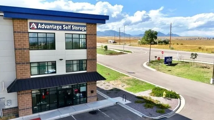 Exterior view of the Arvada rental office at the storage facility