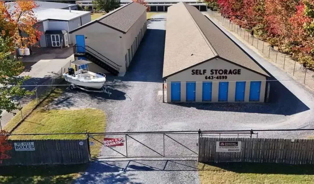 Boat storage area at the Chester self-storage facility