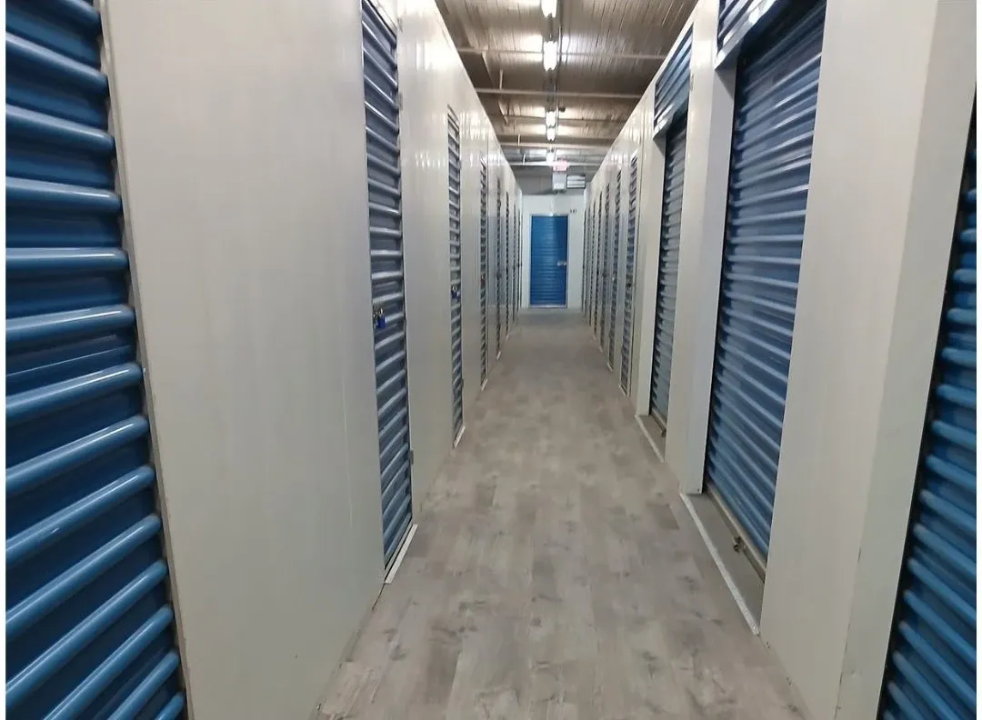 Interior view of a temperature-controlled storage facility.
