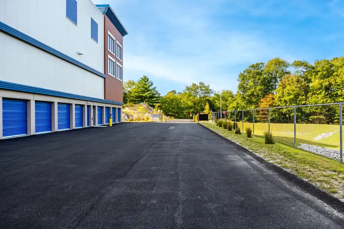 Driveway leading to the Tiverton storage units